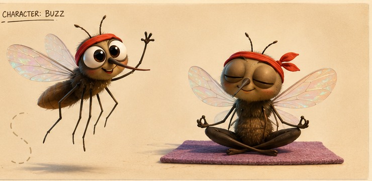 Buzz character reference — full design