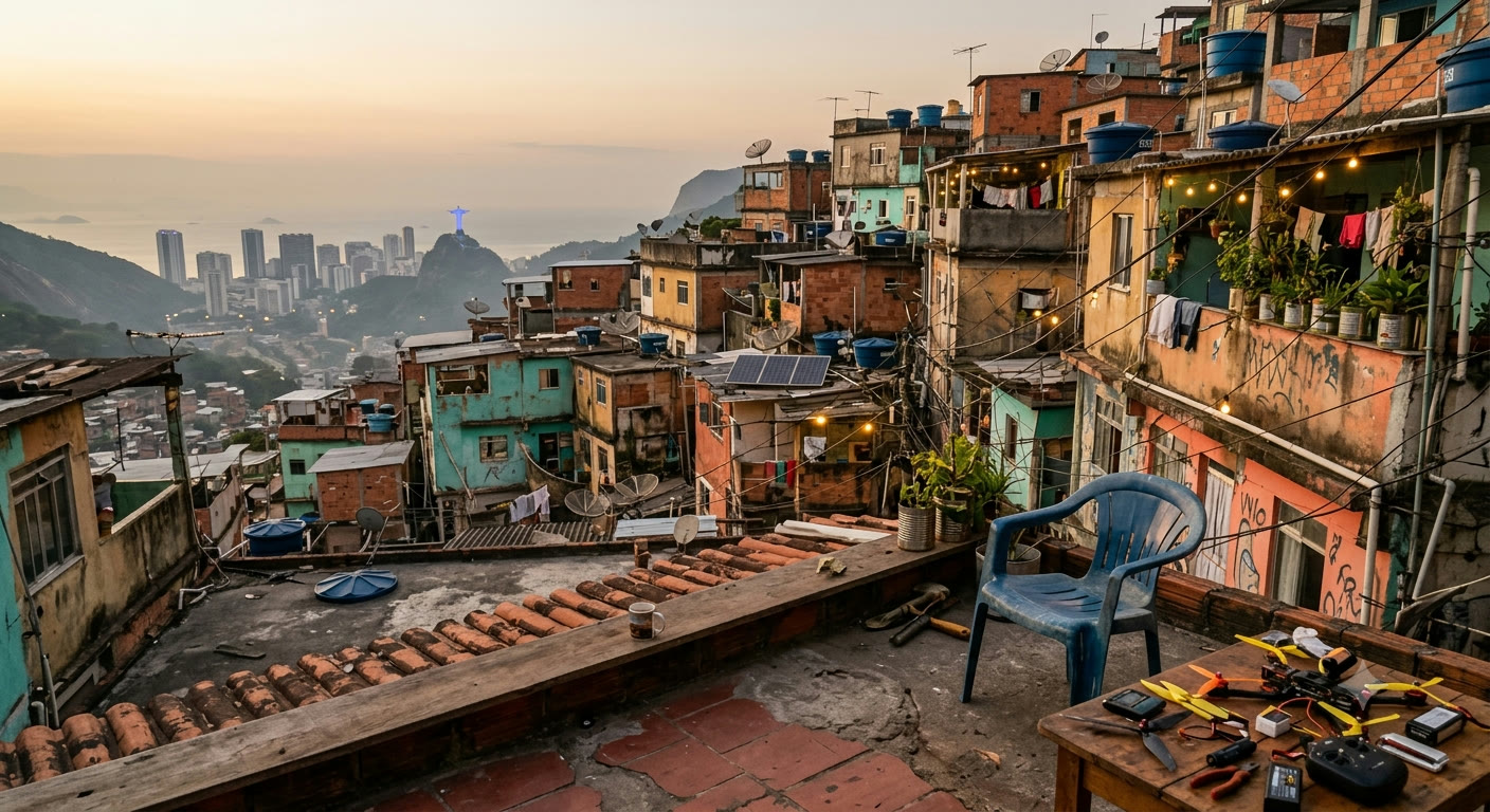 Location scout — Rio-flavored rooftop with distant Christ statue, unused