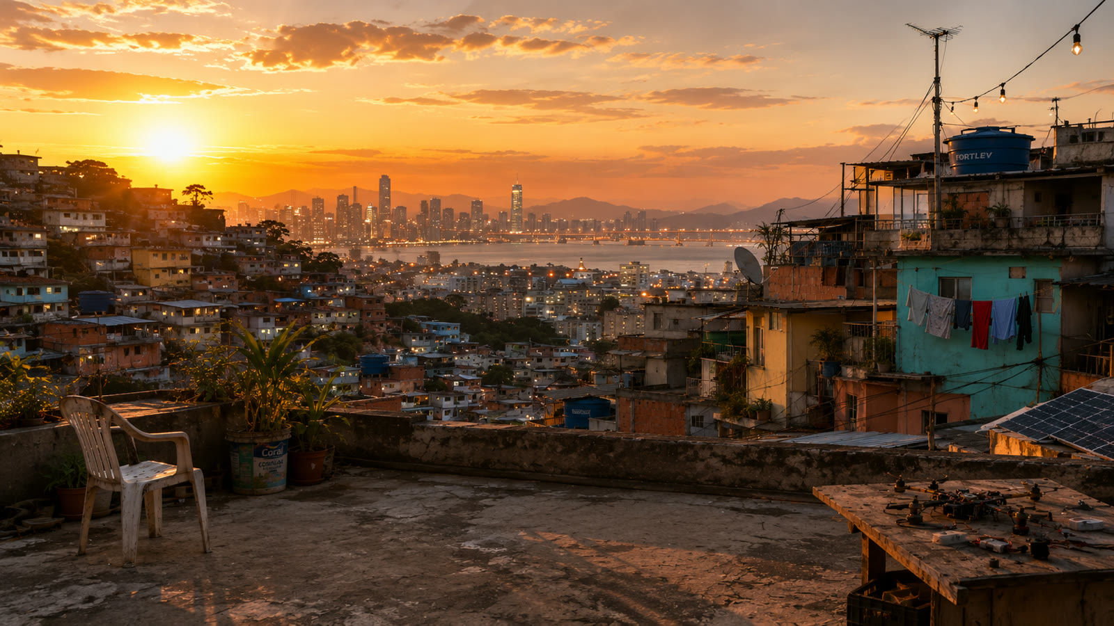 Location scout — wide sunset rooftop, unused