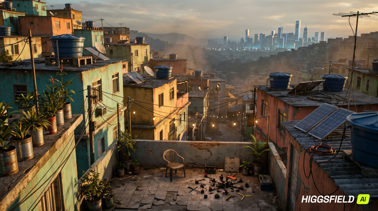 First location take — over-stylized, game-art gloss; rejected for photographic realism